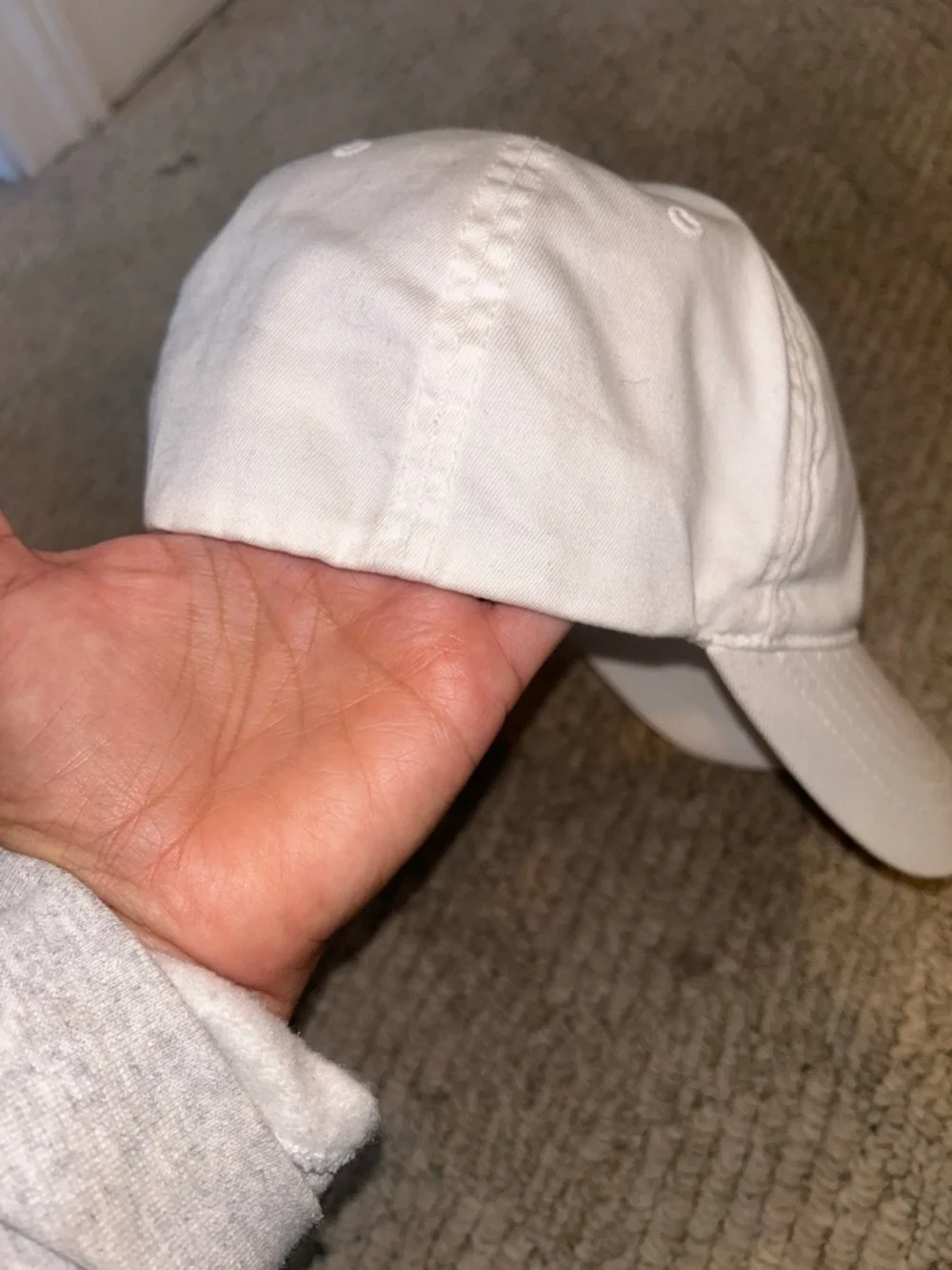 New York Yankees White Baseball Cap with Navy Logo-Flex fit